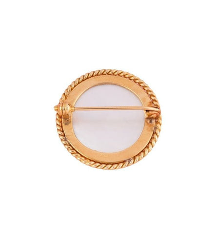 Broche Broche composée d’un cristal d’Essex, en or jaune 58 Facettes