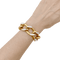 Bracelet Bracelet gourmette vintage or rose, or blanc, diamants. 58 Facettes 34623