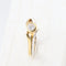 Bague Bague solitaire bicolore avec diamant taille brillant 58 Facettes 129595