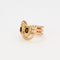 Bague 64 Bague or bicolore motif serpent et grenats 58 Facettes AB44