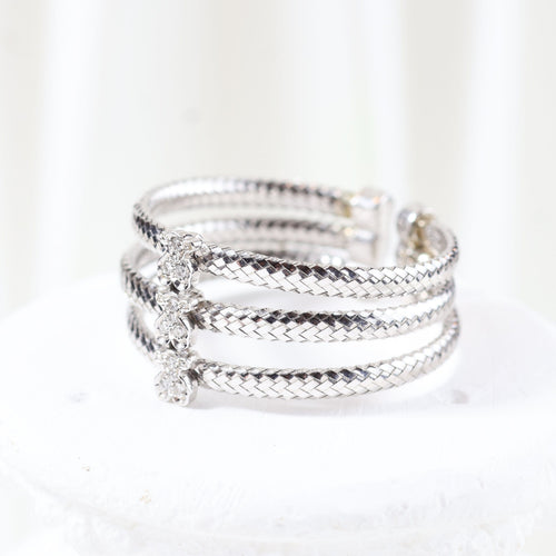 Bague 66 Bague TOUS en or blanc avec diamants taille brillant 58 Facettes J000002214