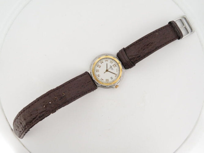 Montre vintage montre HERMES captain nemo quartz 32 mm en or & acier 58 Facettes 266233