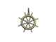 Pendentif rare vintage pendentif HERMES barre a roue en argent 800 & or jaune 18k 24.8 gr 58 Facettes 268491