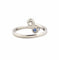 Bague 53 Bague Toi et Moi en or blanc 18 carats diamant et saphir 58 Facettes