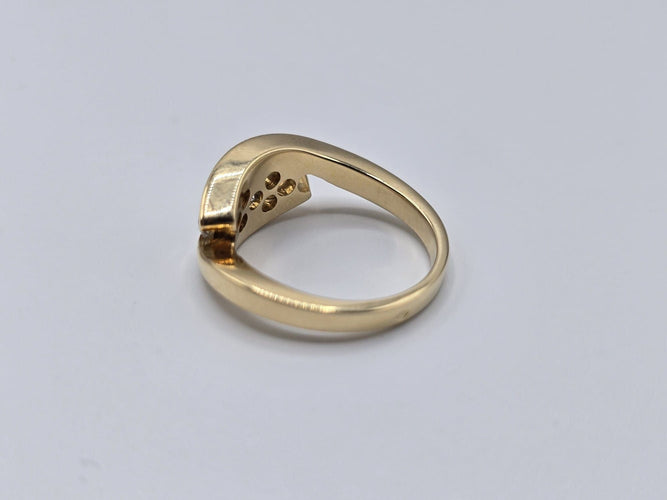 Bague 54 Bague or jaune sertie de diamants 58 Facettes 1CA00000-67