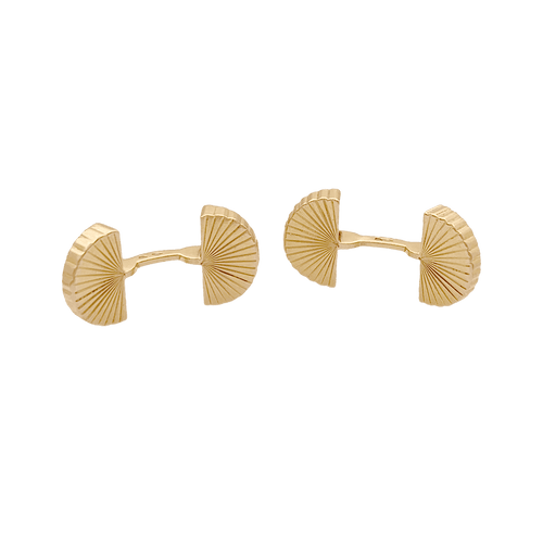 Boutons de manchette Boutons de manchette vintage Cartier, "Eventail", or jaune. 58 Facettes 34549