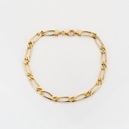 Bracelet Gourmette Maille Alternée 1+1 58 Facettes LP175/1