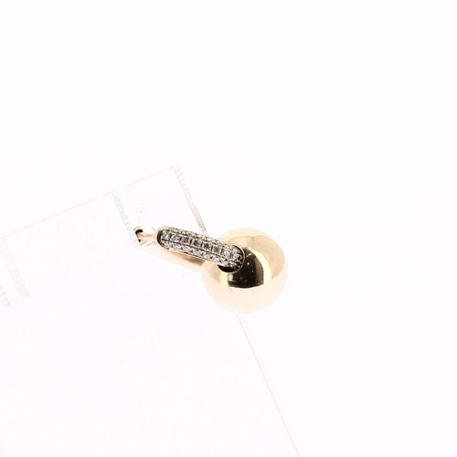 Boucles d'oreilles RAINBOW K - Mono boucle d'oreille or jaune et diamants 58 Facettes 78882