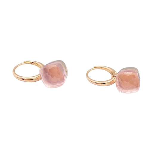 Boucles d'oreilles Boucles d'oreilles Pomellato, "Nudo", or rose et blanc et quartz rose. 58 Facettes 34947