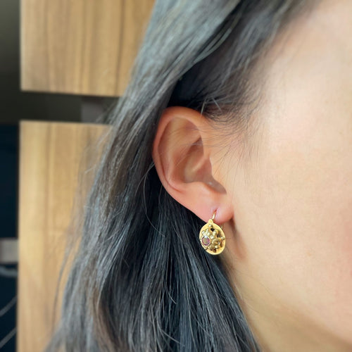 Boucles d'oreilles Boucles d'oreilles - Or jaune et grenats 58 Facettes 250172R
