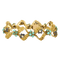 Bracelet Bracelet en or jaune, turquoises, saphirs et diamants 58 Facettes BIA1187