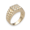 Bague 59 Bague chevaliere en or jaune 18K sertie de 1,00 ct de diamants brillants K-VS - Taille 59 58 Facettes FB09348