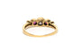 Bague 54 Alliance demi-américaine contemporaine en or jaune 18 carats sertie de rubis et de diamants 58 Facettes 21952