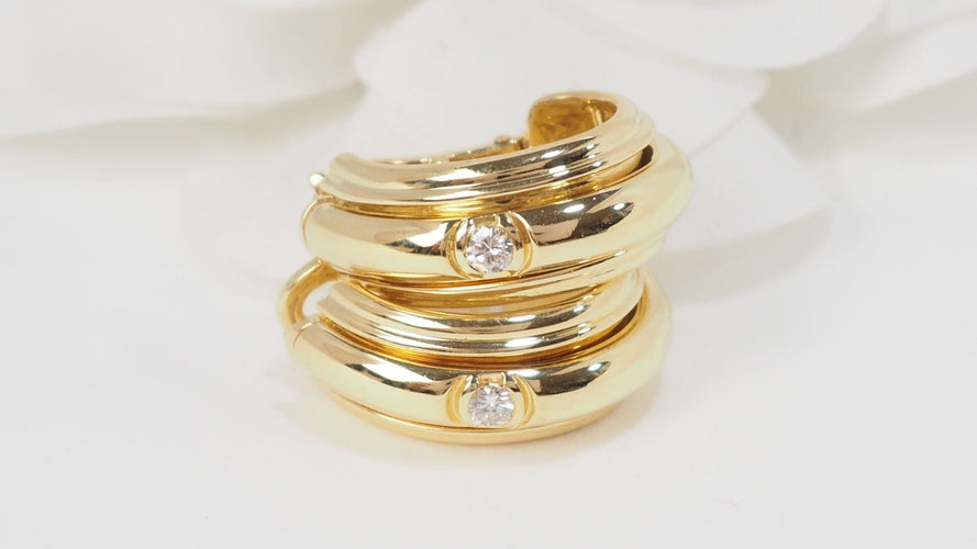 Boucles d'oreilles PIAGET - Boucles d'oreilles Possession en or jaune et diamants 58 Facettes 32654