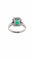 Bague 52 Bague haute joaillerie or blanc émeraude et diamants 58 Facettes