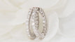 Boucles d'oreilles Boucles d'oreilles créoles or blanc et diamants 58 Facettes F4883