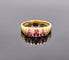 Bague 58.5 Bague jarretière or ornée de rubis et diamants 58 Facettes