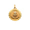 Pendentif AUGIS - Médaille d'Amour - or jaune, diamants et rubis de synthèses 58 Facettes MON0486