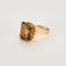 Bague 59 Bague or jaune et quartz fumé 58 Facettes VIL0552