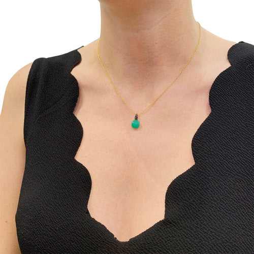 Collier Collier Pomellato "Capri" or, chrysoprase, saphirs. 58 Facettes 34311
