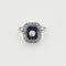 Bague 59 Bague Art Déco en or blanc, saphir et diamants 58 Facettes MB8