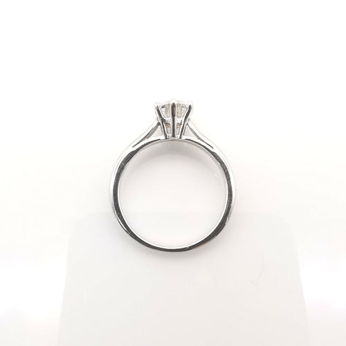 Bague 52 Bague solitaire Or blanc Diamant 58 Facettes