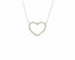 Collier Collier en or blanc 18 carats avec pendentif cœur et diamants naturels de 0,10 carat 58 Facettes 12279