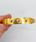 Bracelet Bracelet jonc antique or jaune décoré d'abeilles orné de rubis et de diamants taille roses (circa 1890) 58 Facettes A04772