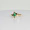 Bague Bague en or jaune avec tourmalines vertes, émeraudes taillées en facetté et diamants ronds 58 Facettes 2508012