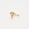 Bague 57 Bague aigrette diamant or rose et blanc Art Nouveau 58 Facettes