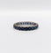 Bague 56 Alliance américaine art deco or blanc 14k saphirs bleus naturels 58 Facettes A06112