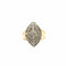 Bague 53 Bague vintage forme marquise or et diamants 58 Facettes