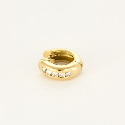 Boucles d'oreilles Paire d'anneaux d'oreilles en or jaune et diamants 58 Facettes CAN1352X3
