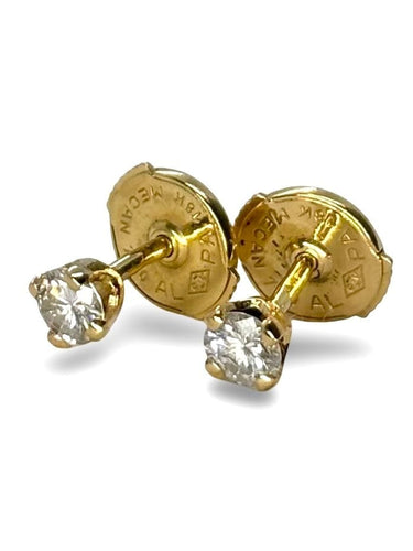Boucles d'oreilles Puces d'oreilles or jaune et diamants 58 Facettes 872