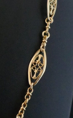 Collier Collier Maille Filigrane en Or Jaune 58 Facettes
