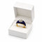Bague 54 Bague de haute joaillerie en or jaune, émail bleu et diamants 58 Facettes 50393