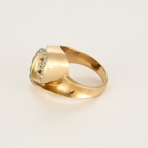 Bague 53 Bague type Tank en or et diamants 58 Facettes LAN1720