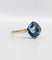 Bague 51 Bague cocktail vintage or jaune et aigue marine 58 Facettes A05744