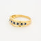 Bague 58 Demie-alliance en or deux tons saphirs et diamants 58 Facettes