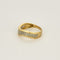 Bague 57,5 Bague mouvementée en or jaune, or blanc et diamants 58 Facettes THI0508