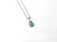 Collier Collier pendentif or blanc, émeraude et diamant 58 Facettes Pend.Emer.FA.51