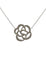Collier Collier en or blanc et diamants motif pétale de rose 58 Facettes