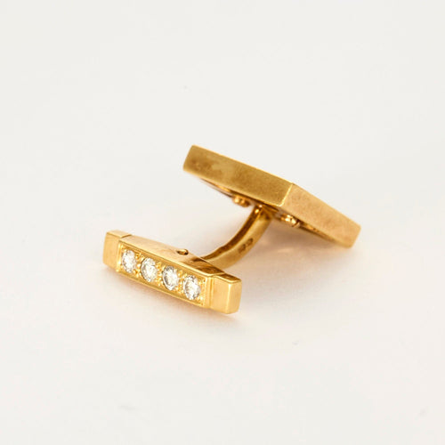Boutons de manchette FRED - Boutons de manchette or jaune et diamants 58 Facettes GULK233