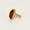 Bague 52 Bague en or jaune et cornaline 58 Facettes SQU3537X2
