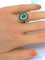 Bague Bague marguerite en or blanc 18 carats en émeraudes et diamants 58 Facettes AB216