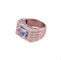 Bague 54 Bague Tank en or blanc saphir et diamants 58 Facettes