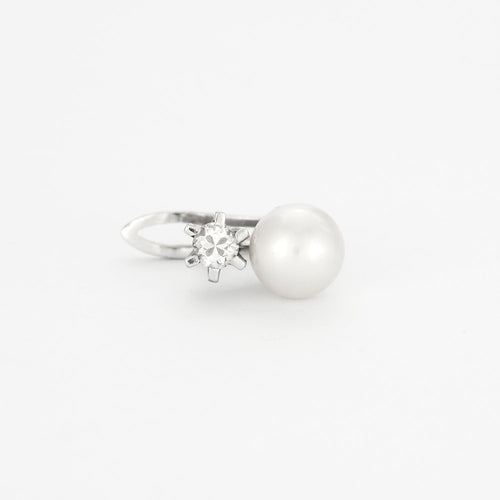 Boucles d'oreilles Paire boucles d'oreilles perles et diamants 58 Facettes 38200058