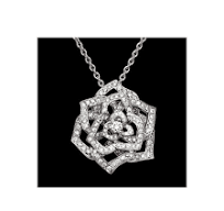 Pendentif PIAGET - Pendentif ROSE or blanc diamants 58 Facettes