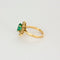 Bague 56 Bague navette, or jaune, diamants et émeraude 58 Facettes SMA01091