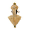 Broche Broche G.NARDI, "Moretto", or jaune, émeraudes, ébène. 58 Facettes 34877